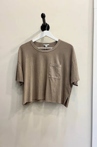James Perse - Women's Brushed Jersey Pocket Tee