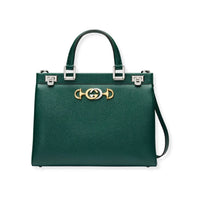 Gucci - Women's Zumi Grainy Leather Medium Top Handle Bag