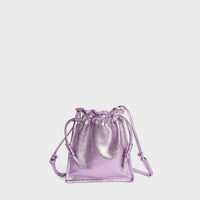 Lemiz - Women's Mini Bowie Drawstring Leather Bag