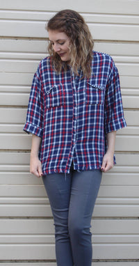Umgee - Plaid Button Up Top