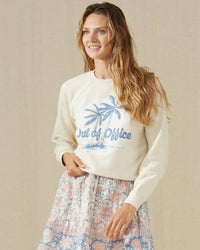 Flags & Anthem Out Of Office Sweatshirt in cream - women's top - alternate view