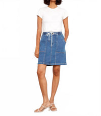 Charlie B - Drawstring Skort With Patch Pocket
