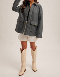 Hem & Thread - Teddy Snap Jacket