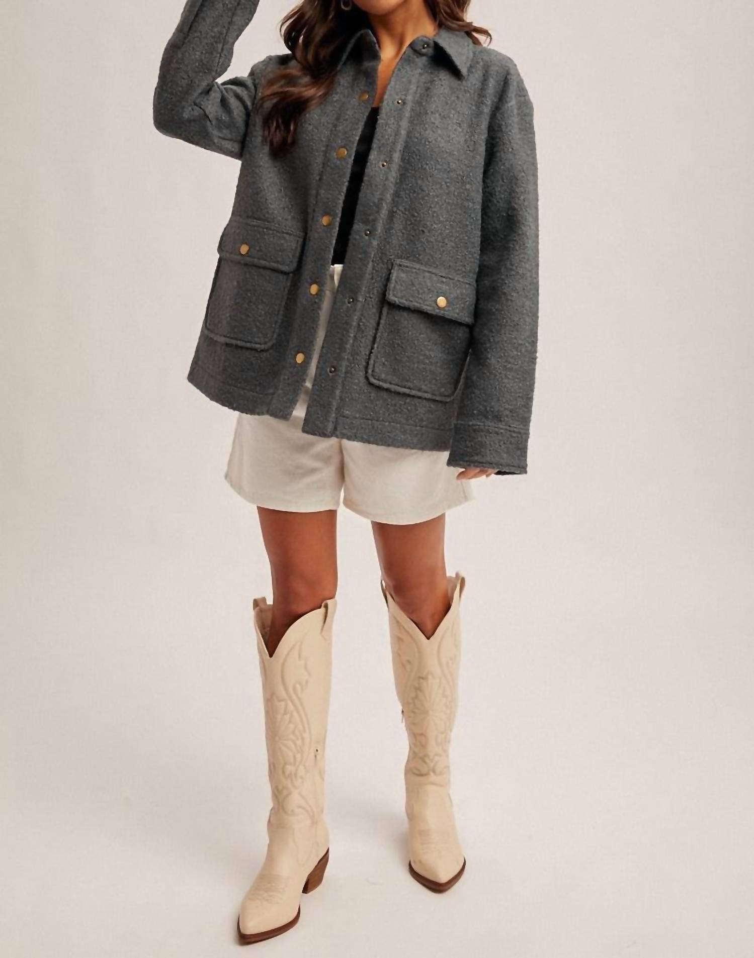 Hem & Thread - Teddy Snap Jacket