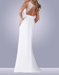 Karishma Creations - A Line Lace Chiffon Gown