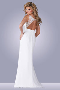 Karishma Creations - A Line Lace Chiffon Gown