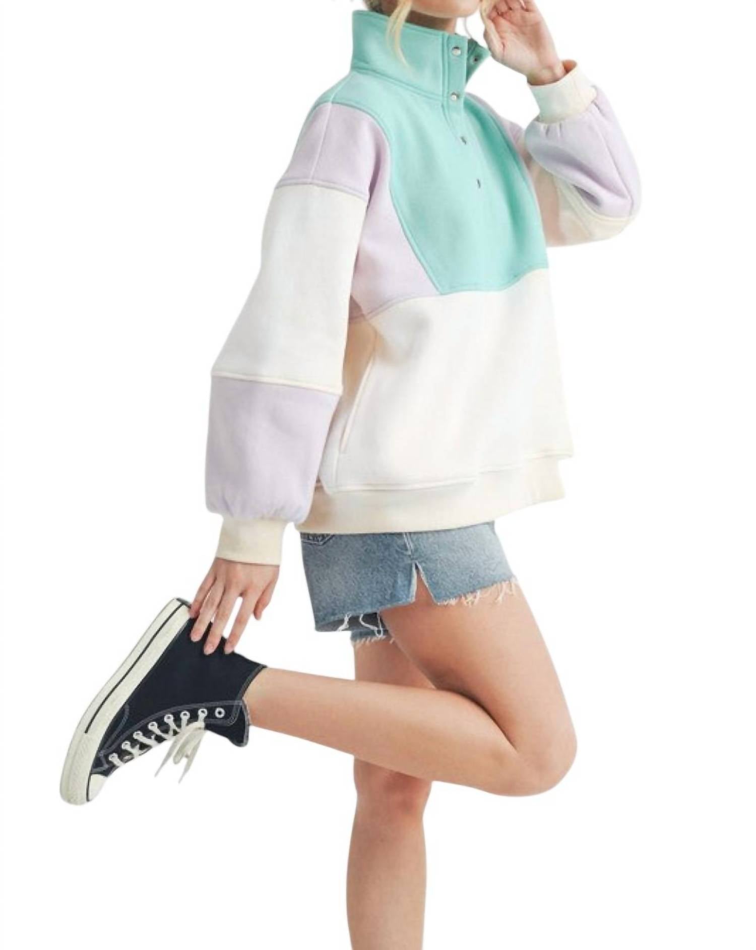 Aemi + Co - Glo Colorblock Pullover