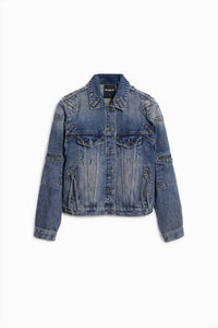 Desigual Women’s Studded Denim Jacket in blue - women's jacket - view 6