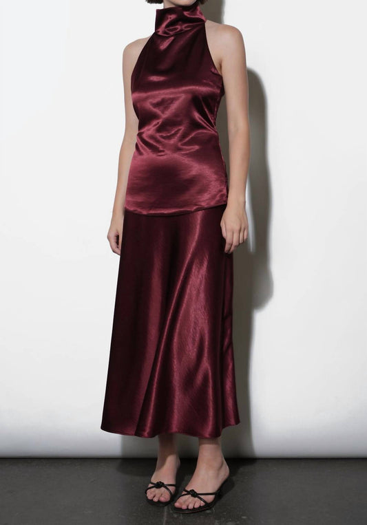 Greylin - Addison Cowl Funnel Neck Halter Top