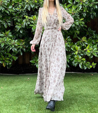 Rokoko - Long Sleeve Chiffon Dress