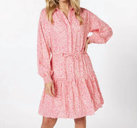 ESQUALO Vonda Vibrant Vacay Dress in pink - women's dress