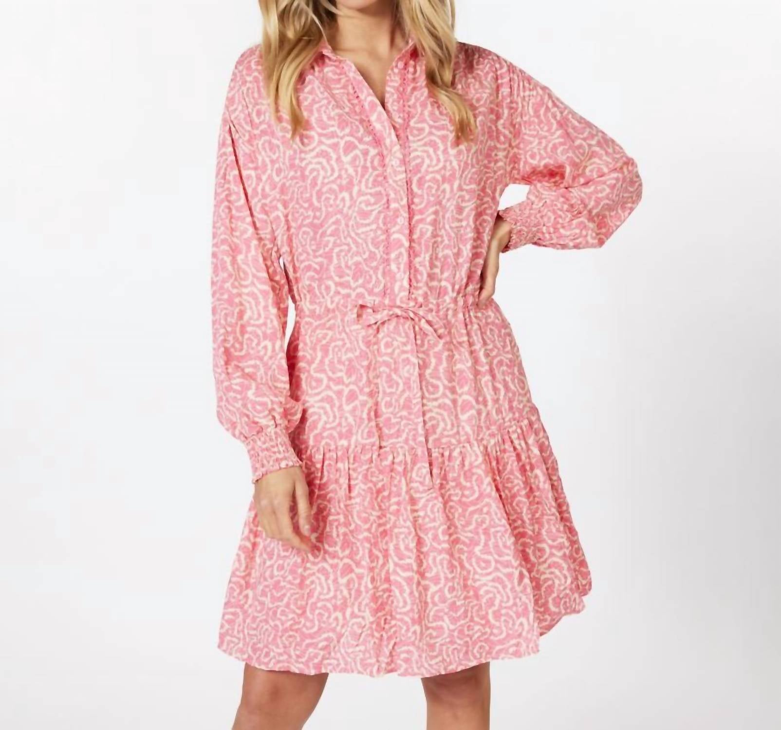 ESQUALO Vonda Vibrant Vacay Dress in pink - women's dress