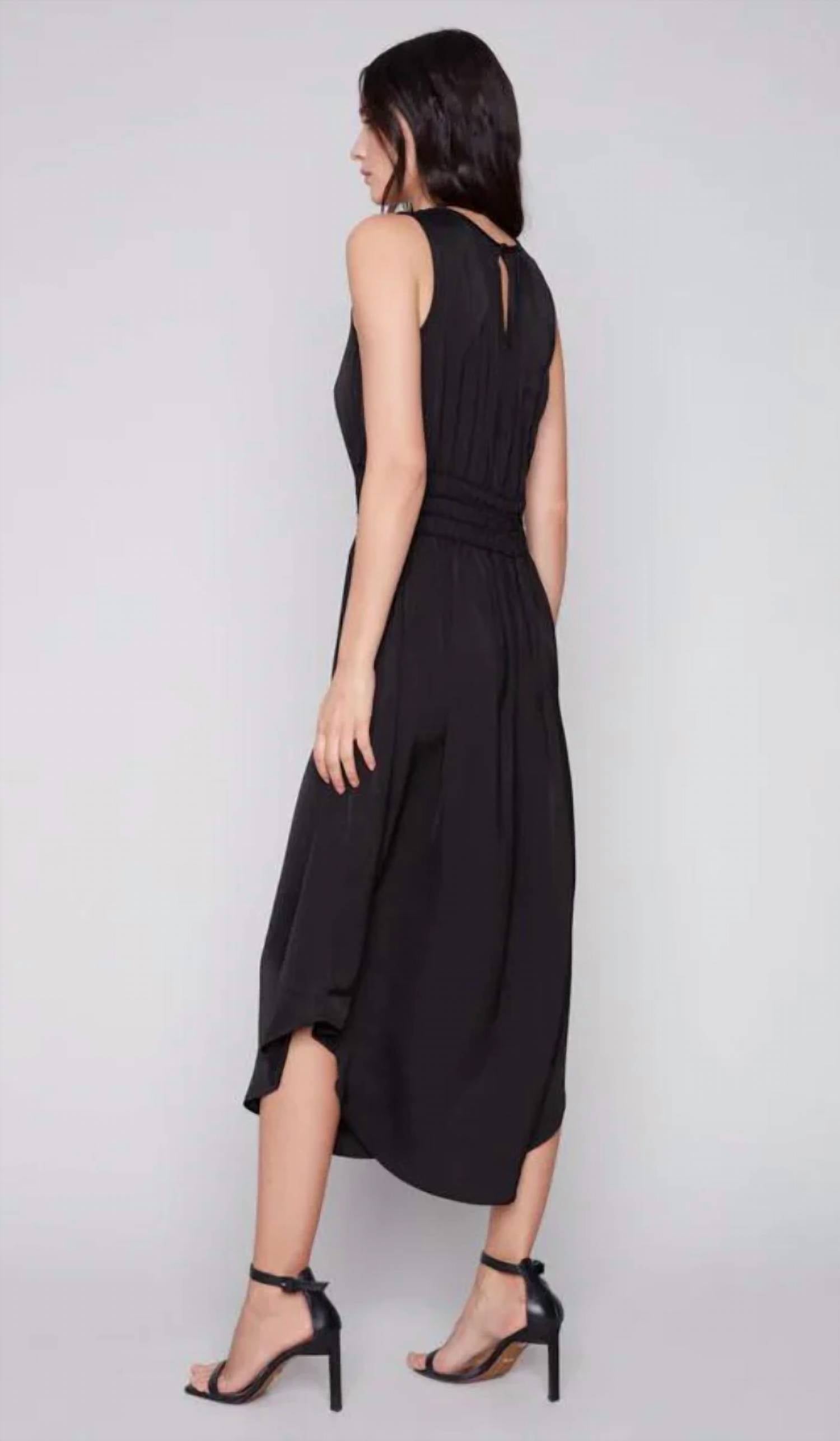 CHARLIE B Crew Neck Dress in black - women's dress - view 4
