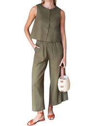 Emerson Fry - Button Front Wide Hem Top