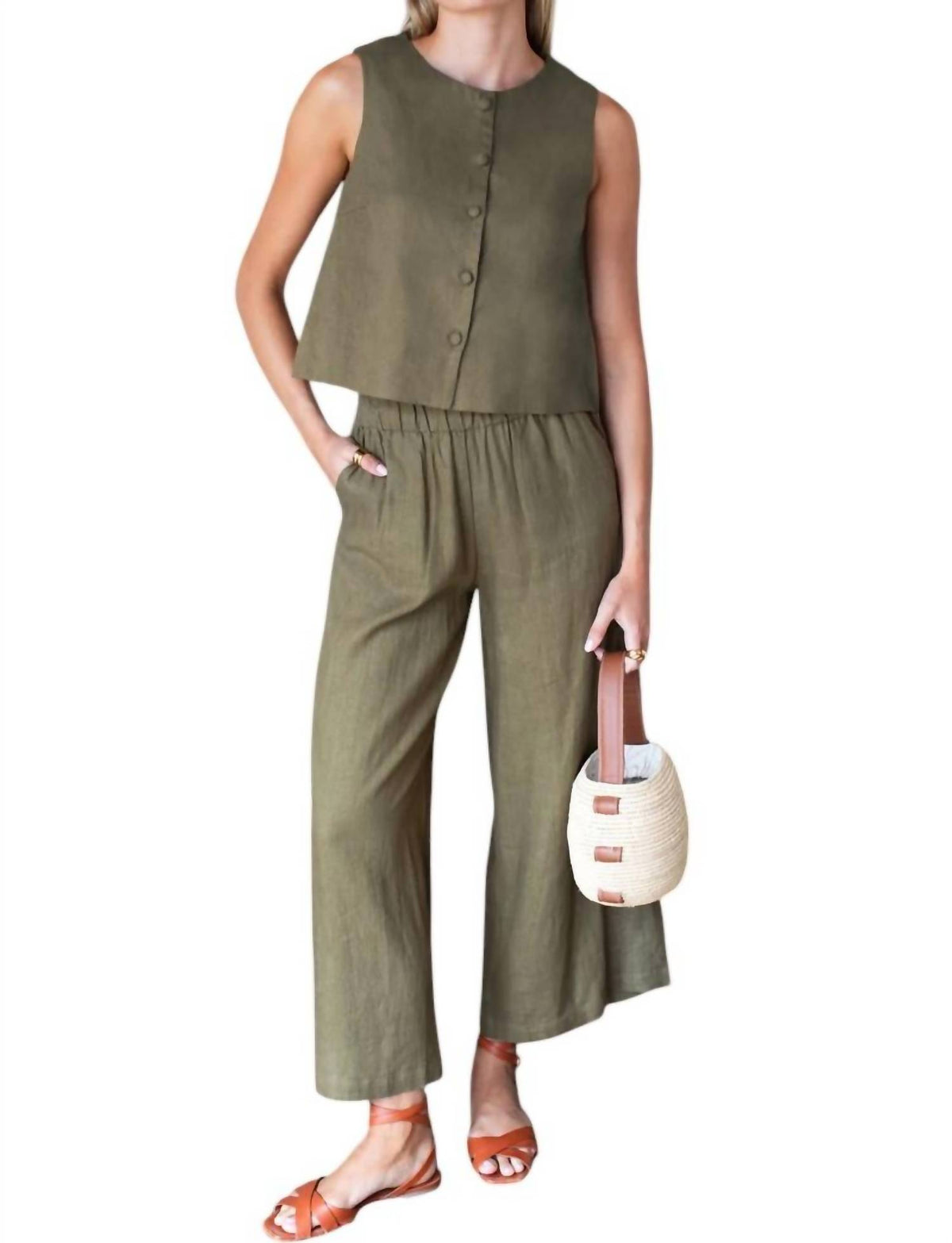 Emerson Fry - Button Front Wide Hem Top