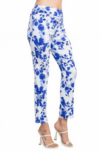 Counterparts - Women's Mid Banded Waist Multi Print Stretch Rayon Pants