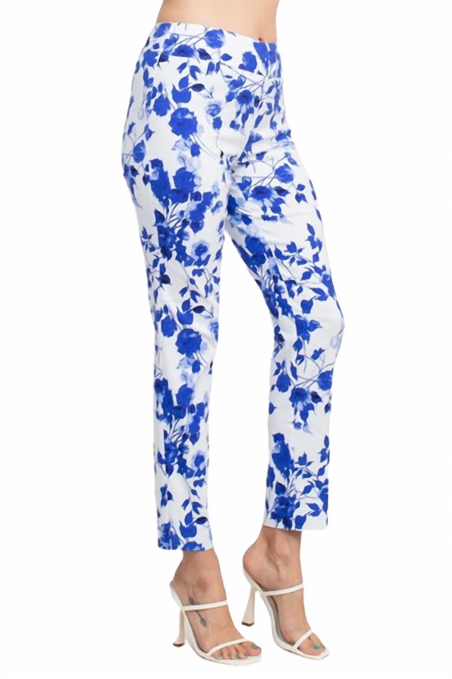 Counterparts - Women's Mid Banded Waist Multi Print Stretch Rayon Pants