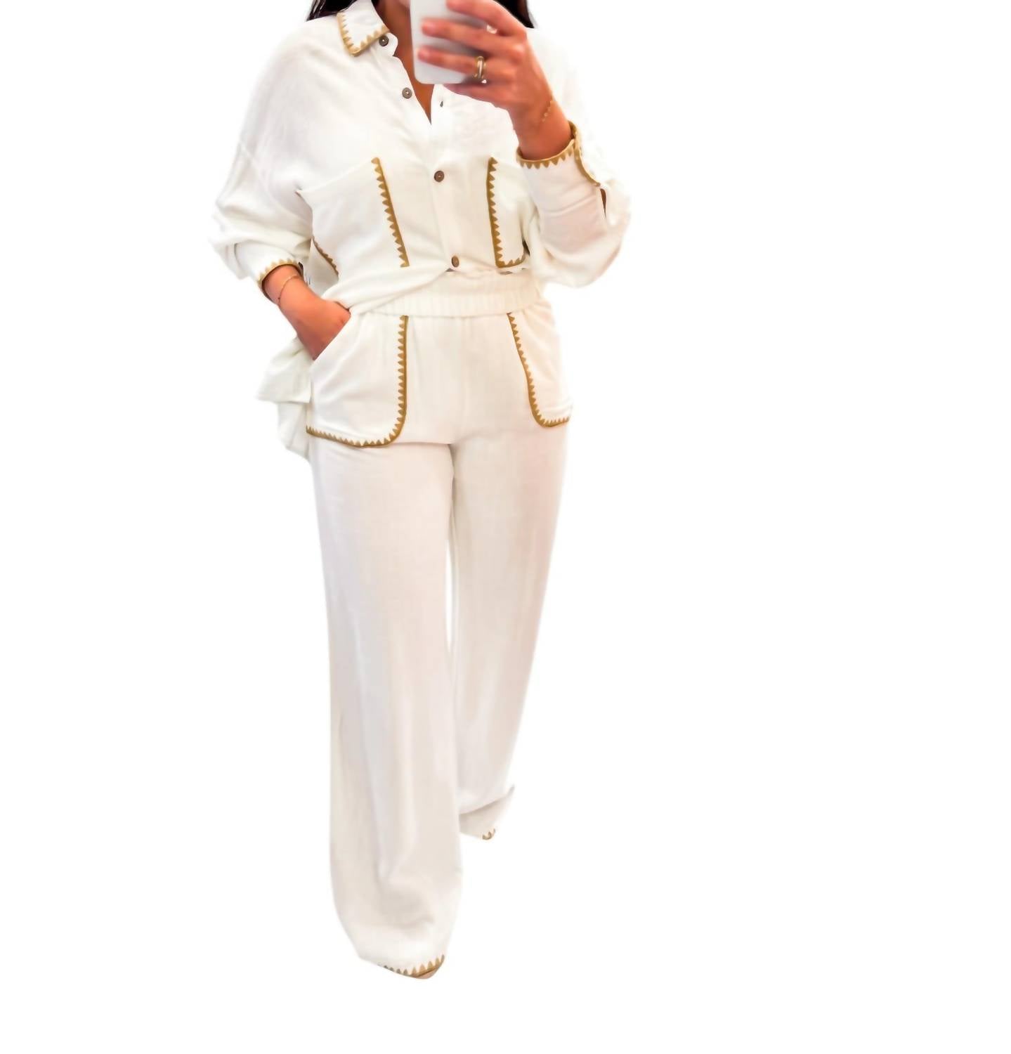 Vintage Havana - Tan Lines & Good Vibes Button Up Top