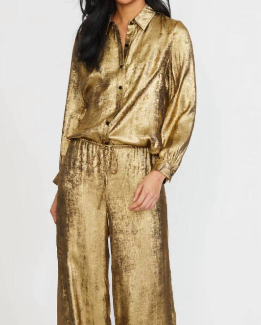 Stellah - Gilded Button Down Shirt