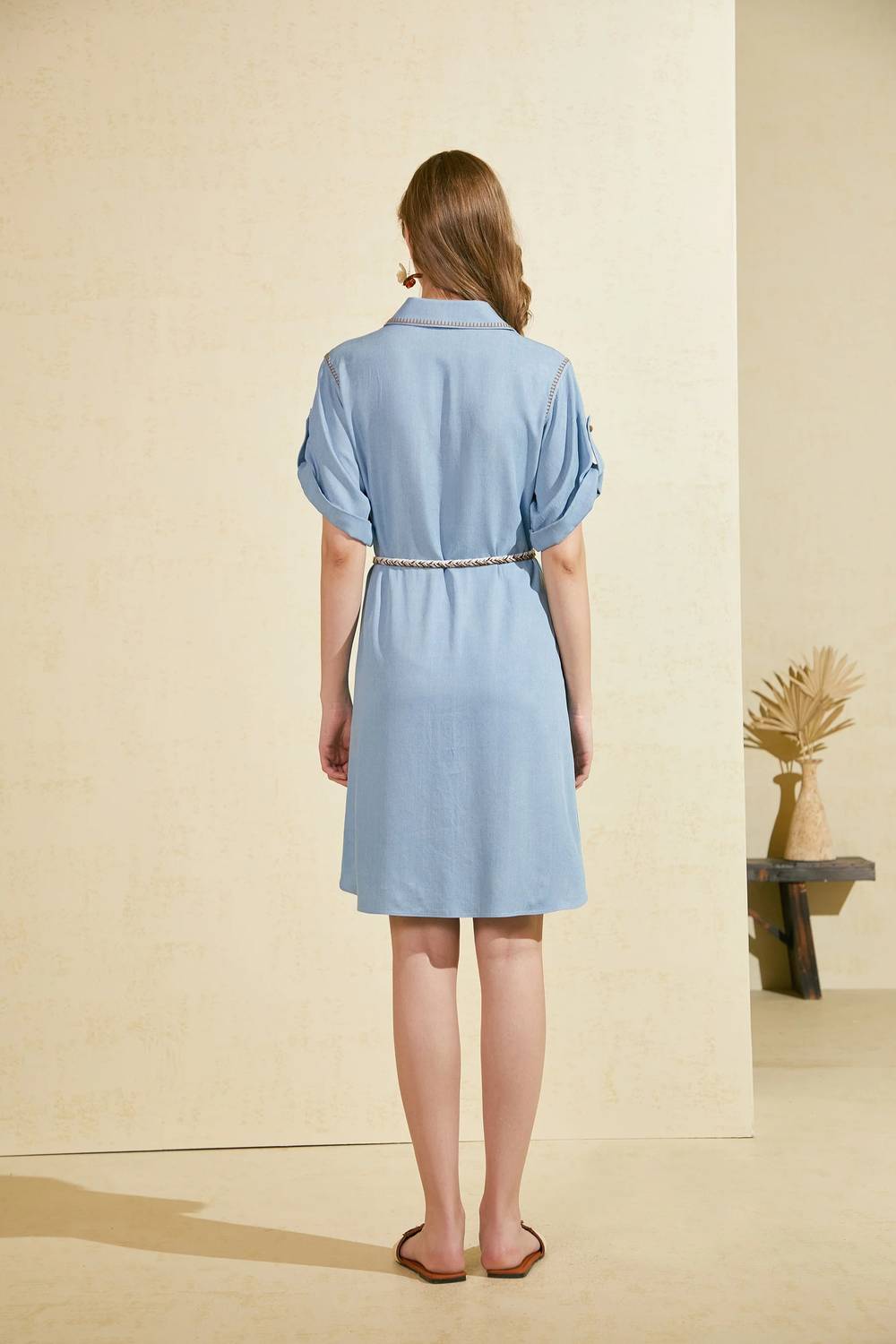 G.D.S. Ella Tencel Dress in blue haze - women's dress - view 4