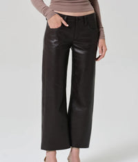 Citizens of Humanity FAYE RECYCLED LEATHER PANT in chocolate - women's pants