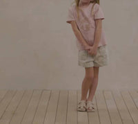 Rylee + Cru Girl's Alba Shorts in ditsy - kids' shorts - alternate view