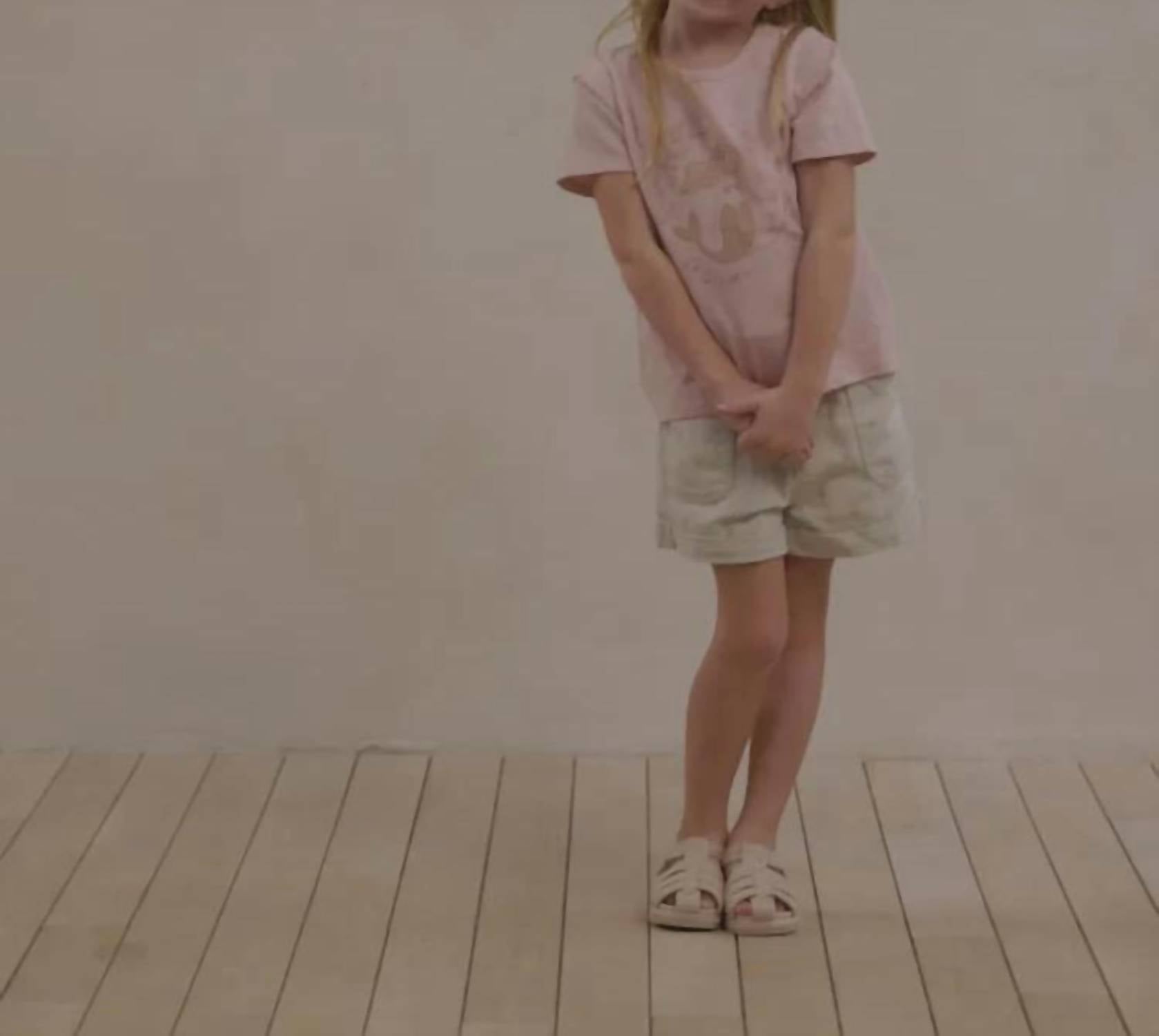 Rylee + Cru Girl's Alba Shorts in ditsy - kids' shorts - alternate view