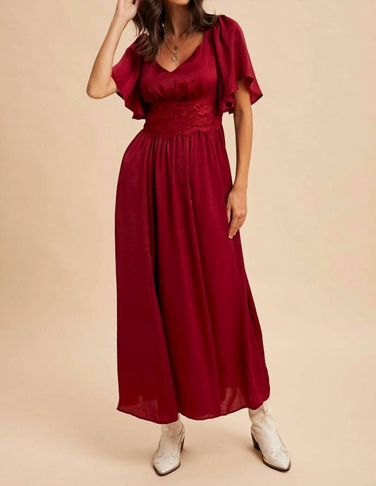 In-Loom - Satin Lace Maxi Dress
