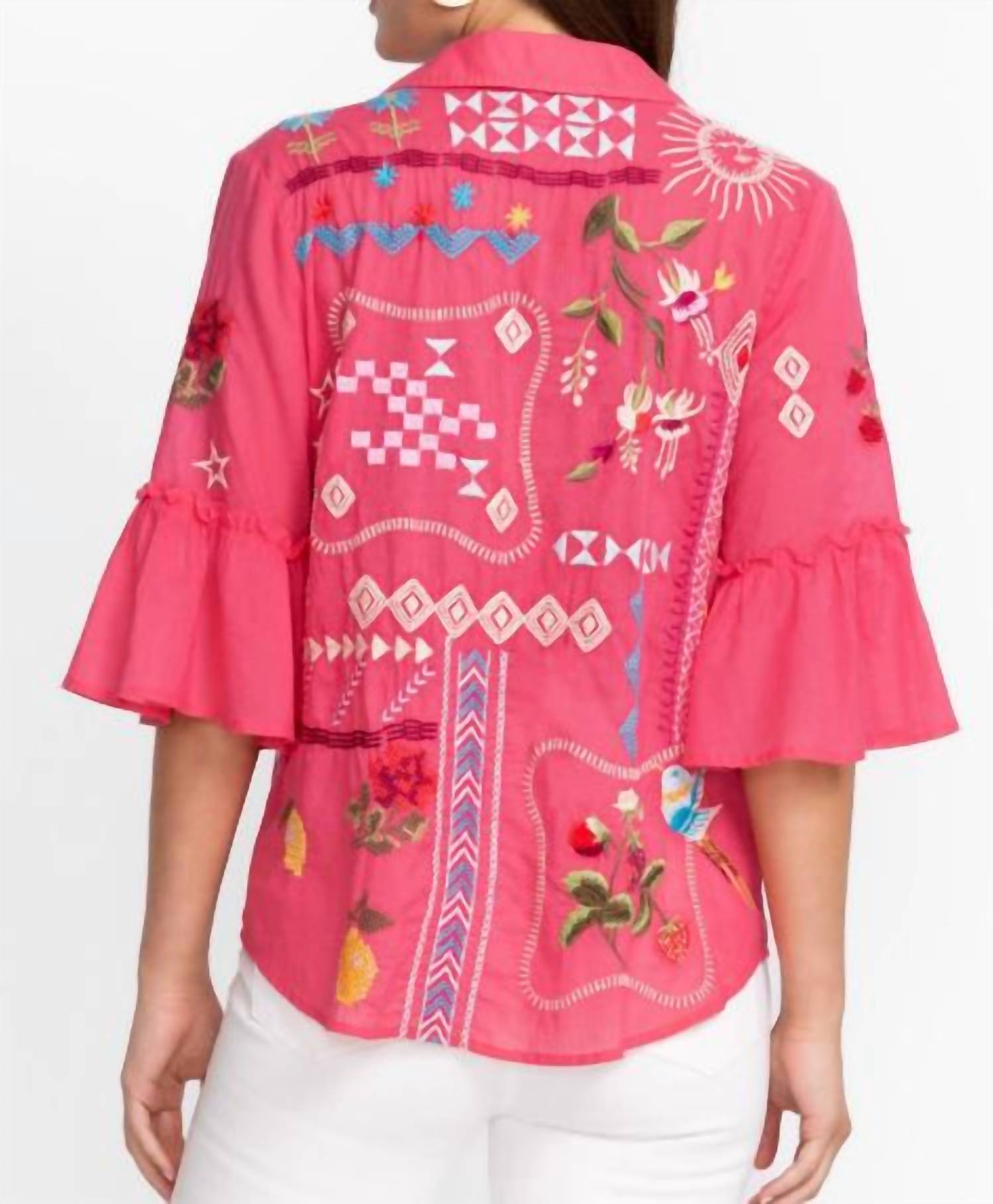 Johnny Was - Lyonne Ruffle Sleeve Shirt