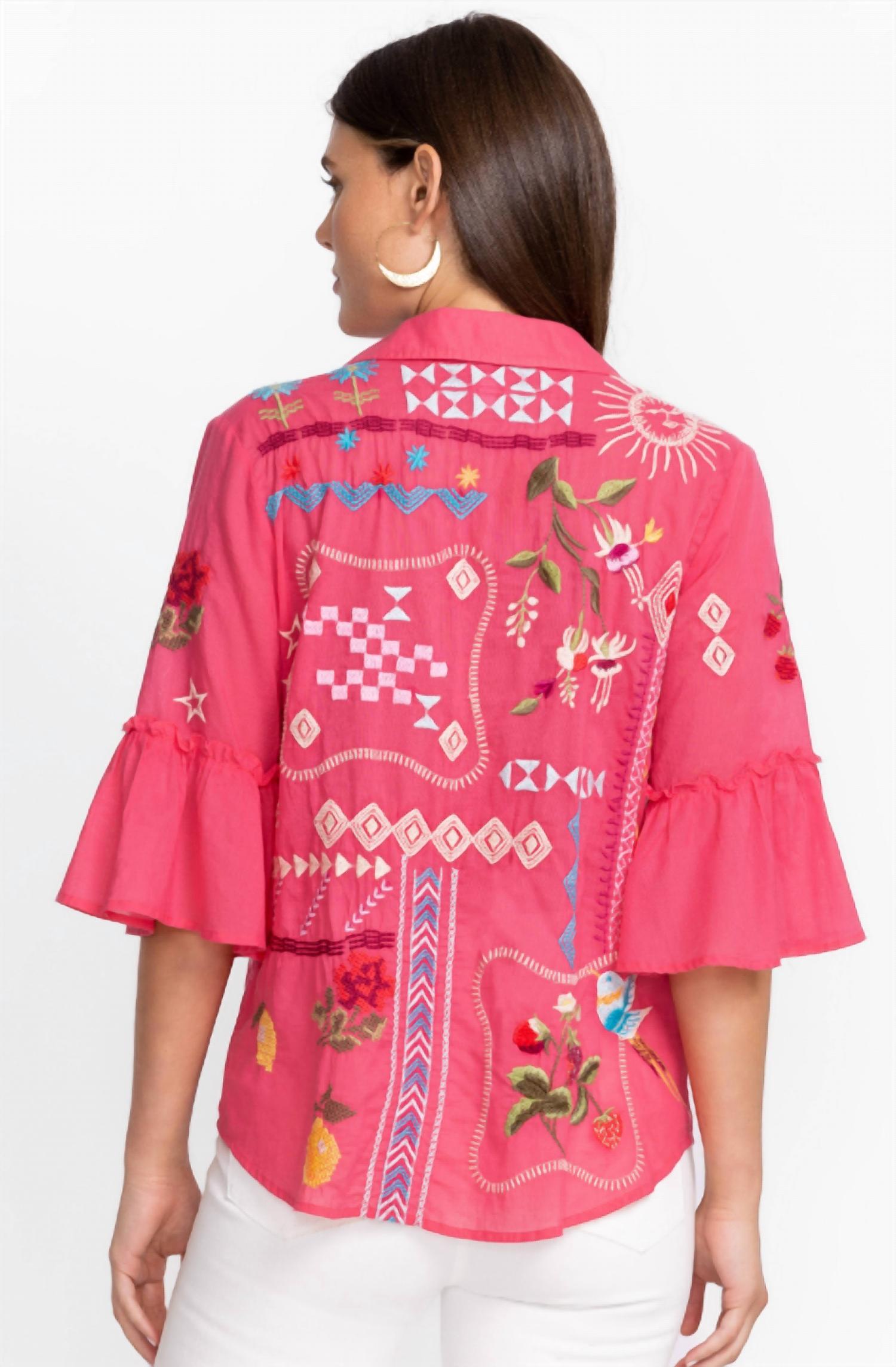 Johnny Was - Lyonne Ruffle Sleeve Shirt