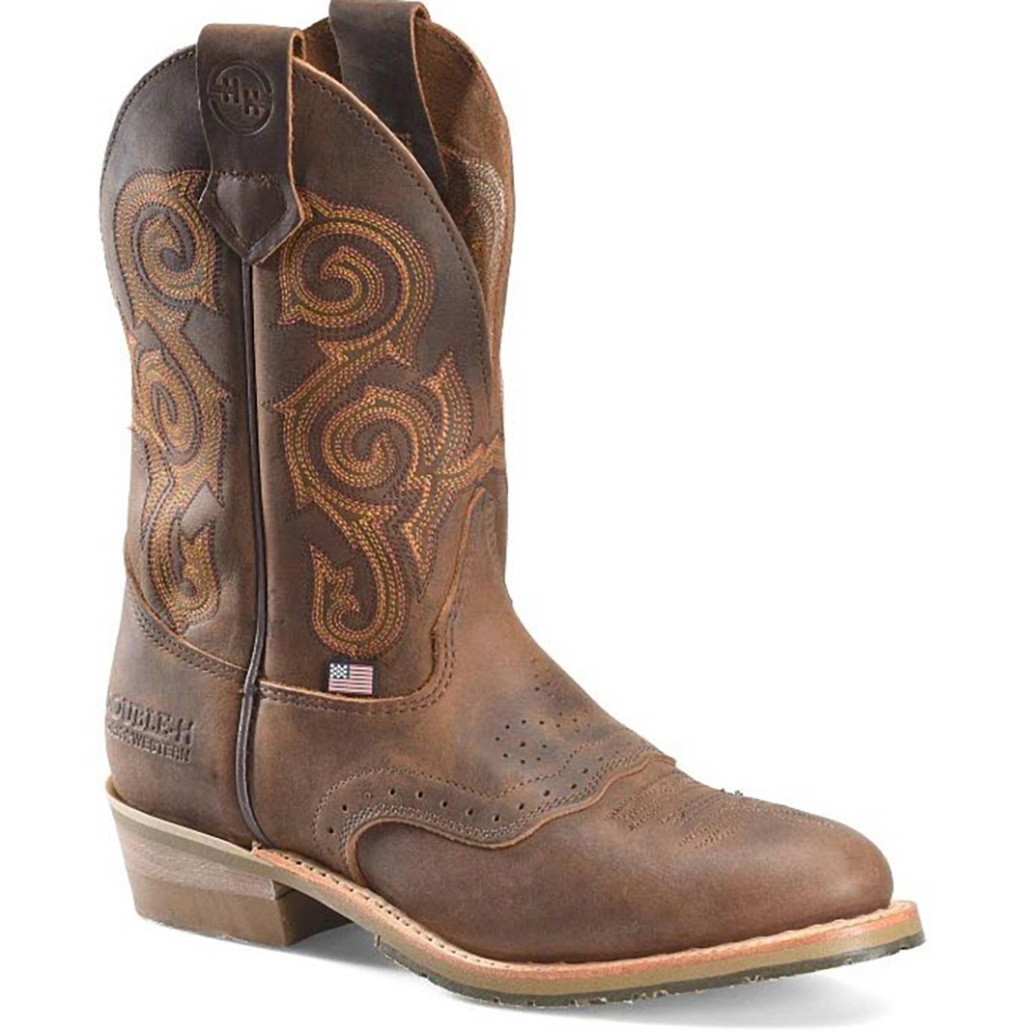 Double-H Boots Men's Rockdale U-toe Ice Series Boot in bulldog folklore - men's boots