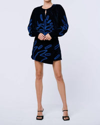 Ciebon - Rena Embroidered Velvet Skort
