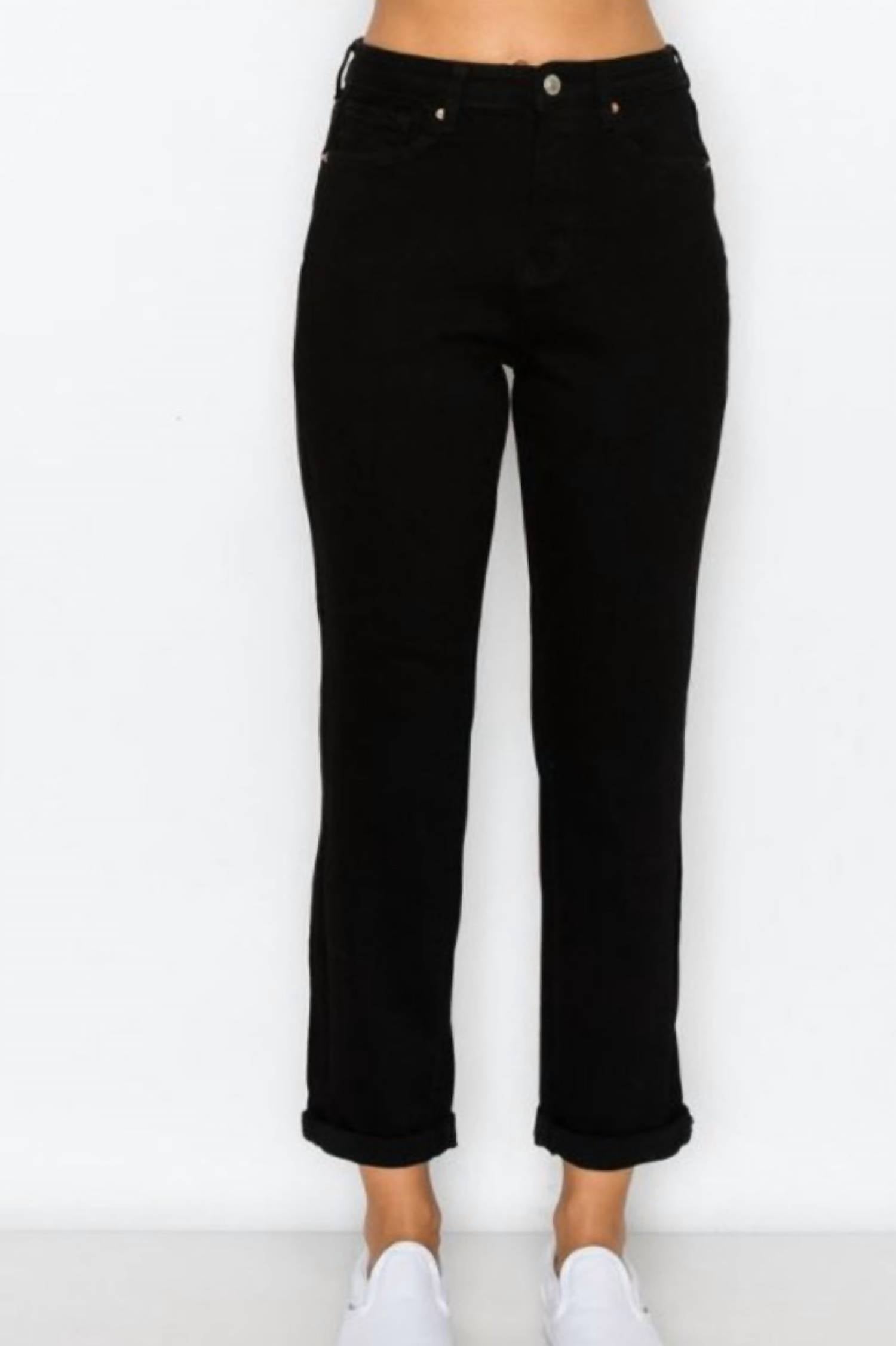 Blue Age - Women's Wax Mom Cuff Stretch Demin