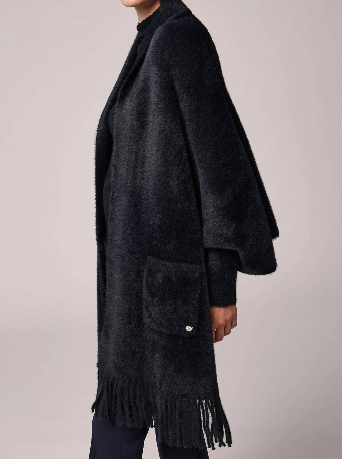 Soia&Kyo - DANELA KNIT SCARFIGAN WITH FRINGE