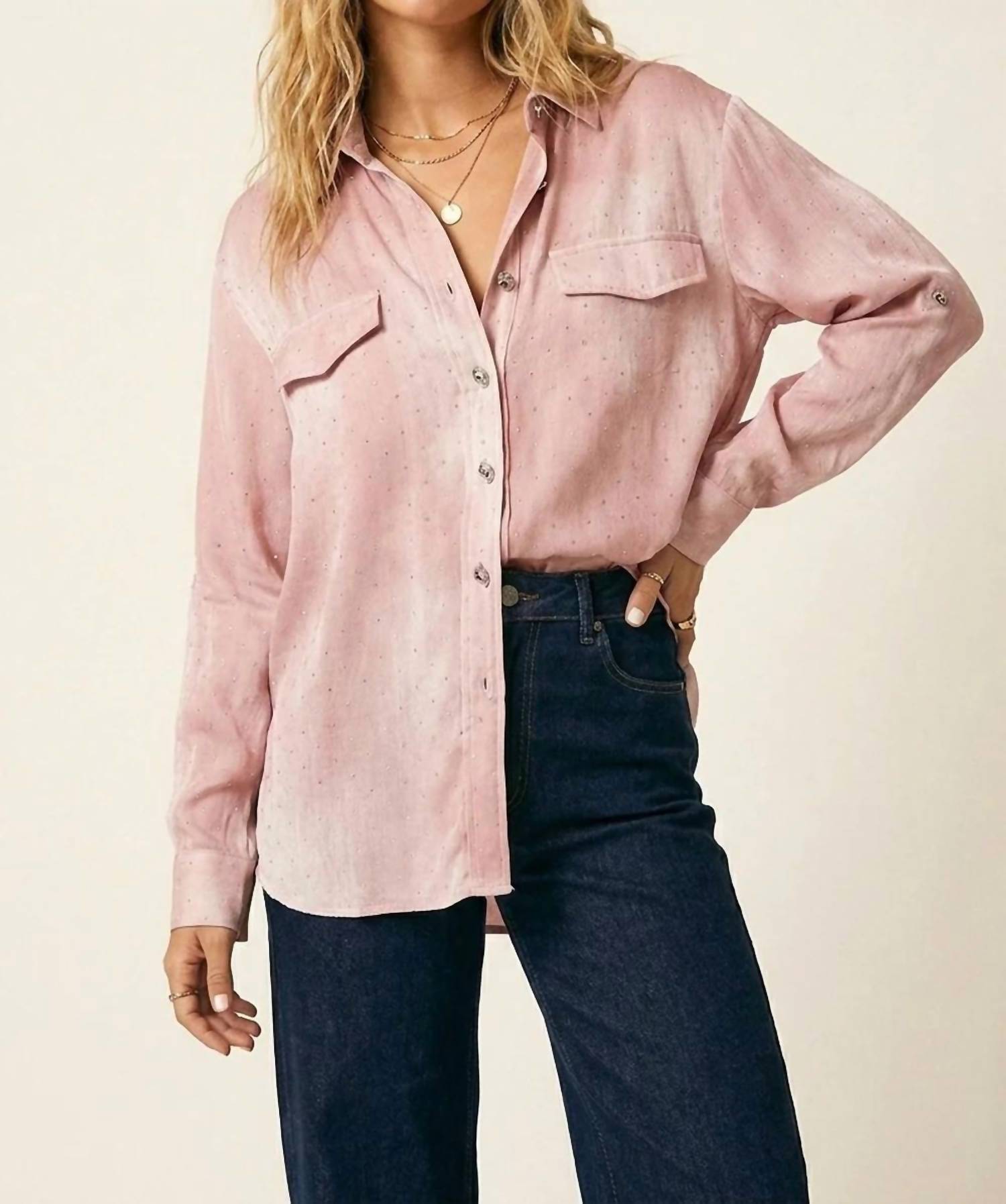 Q2 - Chiffon Shirt With Strass Details