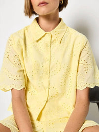 Apricot - Scallop Edge Button Down Shirt