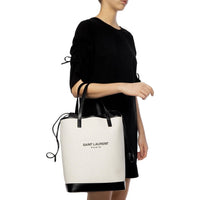 Saint Laurent - Women's Teddy Coated Linen Drawstring Bucket Bag