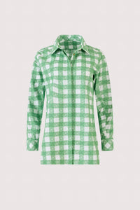 Rosie Assoulin - Picnic Embroidered Gingham Oversized Button Down Shirt