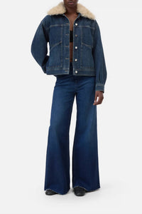 Closed - Denim Shearling Collar Jacket