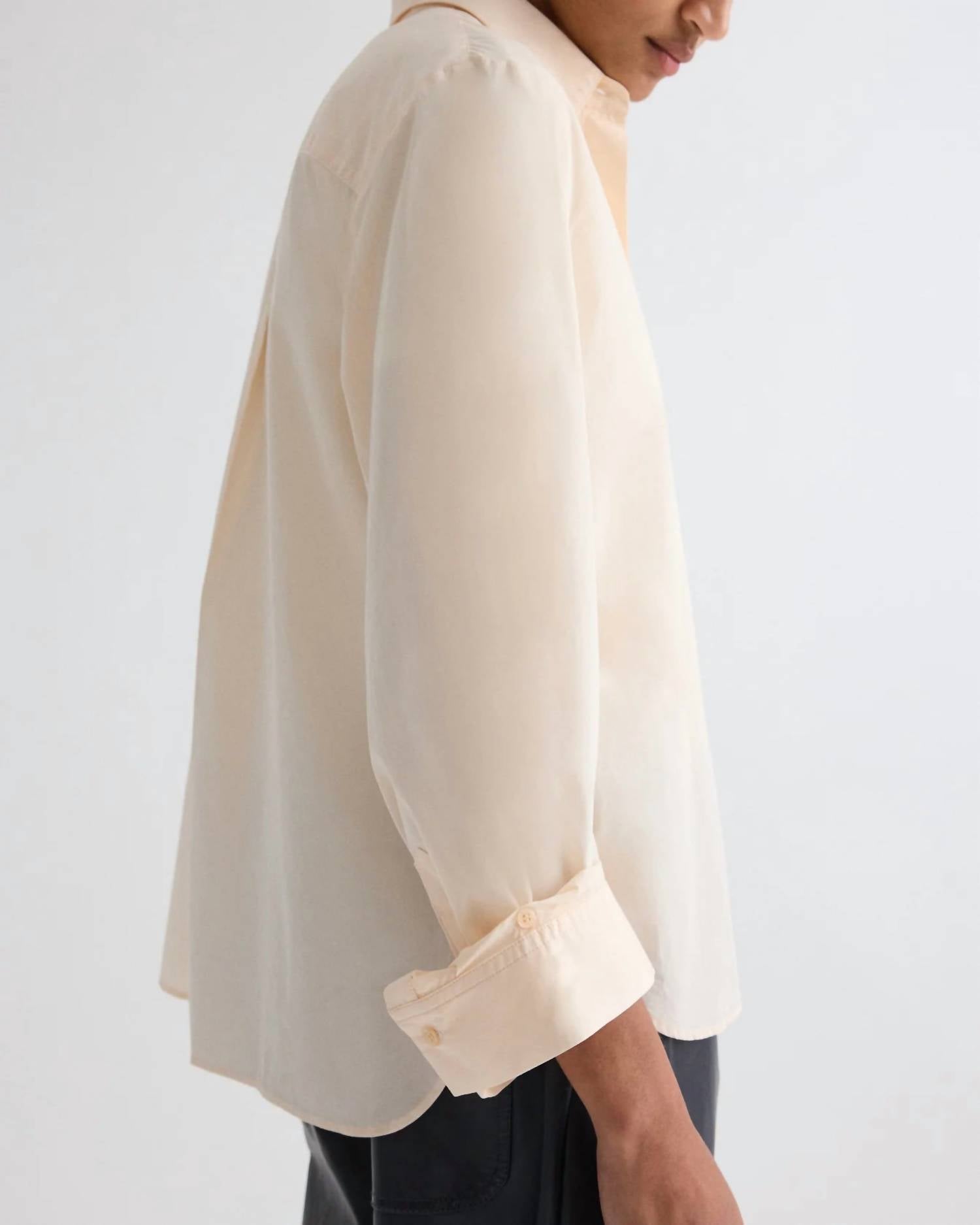 TWP Next Morning Shirt in creme de peche - women's shirt - view 4