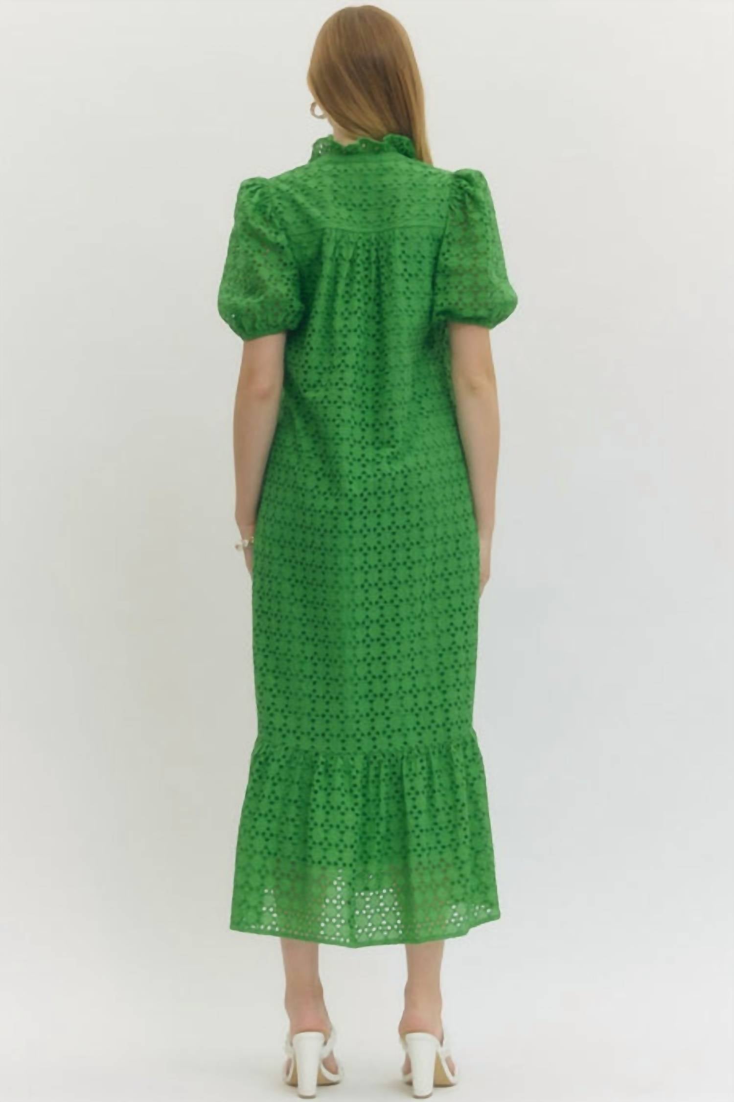 Entro - Happy Are We Eyelet Maxi Dress