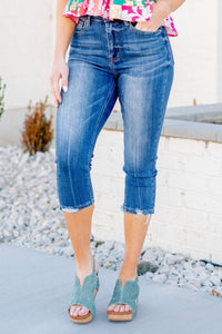 Risen - High-rise Basic Capri Jeans