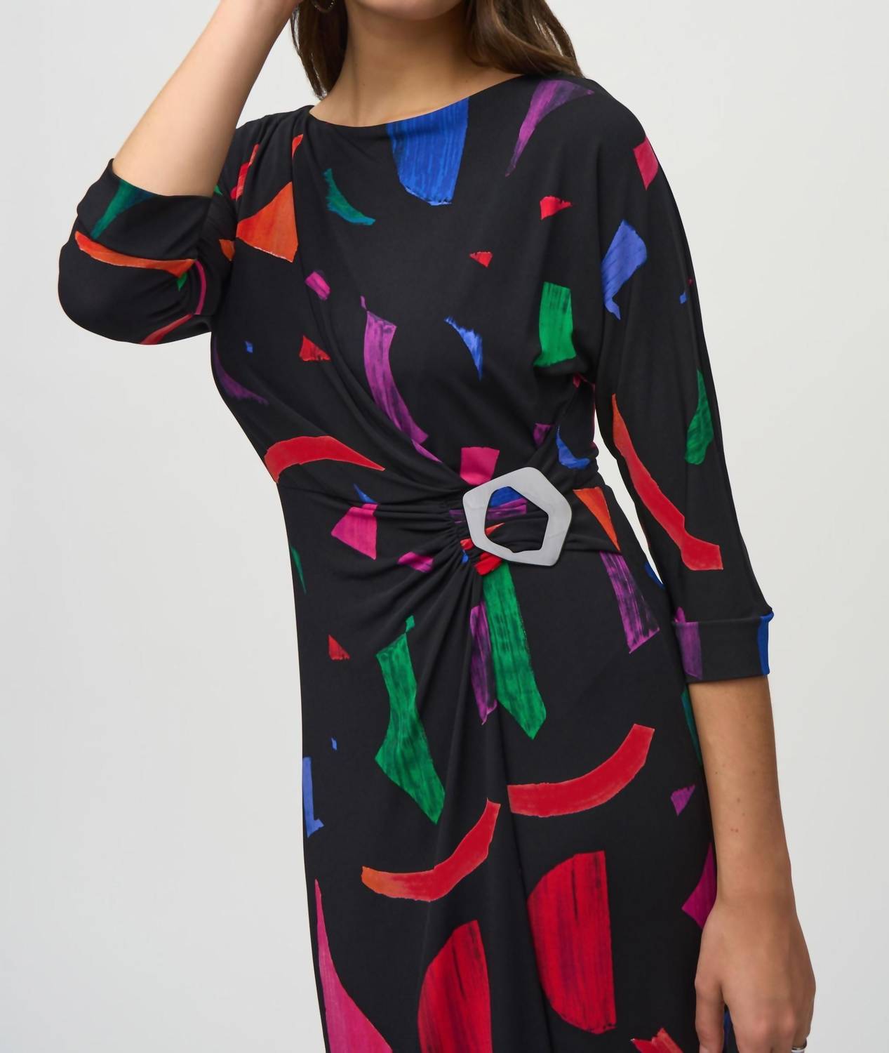 Joseph Ribkoff - Women's Abstract Print Midi Sheath Dress
