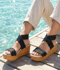 Charleston Shoe Co. - Women's Bermuda Strappy Wedge Sandals