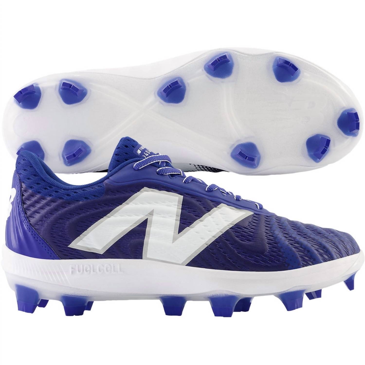 New Balance Men's Fuelcell 4040v7 Molded Cleats Athletic Shoes in royal blue - men's shoe - alternate view