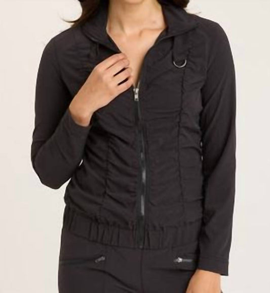 Xcvi - Momentum Whisper Stretch Ruched Active Jacket