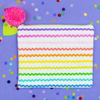 Taylor Elliott Designs - Ric Rac Ribbon Zip Cosmetics Pouch Bag