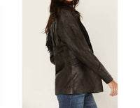 Cripple Creek - Women's Antique Studded Fringe Lamb Nappa Snap Blazer