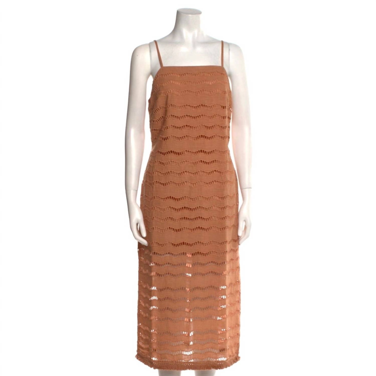 Walter Baker Women's Eyelet Bodycon Dress in tan - women's dress