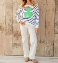Wooden Ships - Shamrock Striped Crewneck Sweater